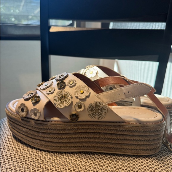 Coach Espadrille Sandals with Tea Rose - Picture 11 of 12